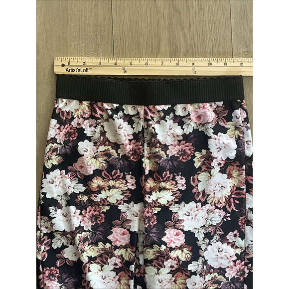 For Love And Lemons Tiffany Biker Shorts Floral Size S Black 7" Inseam Yoga Gym - Picture 5 of 7
